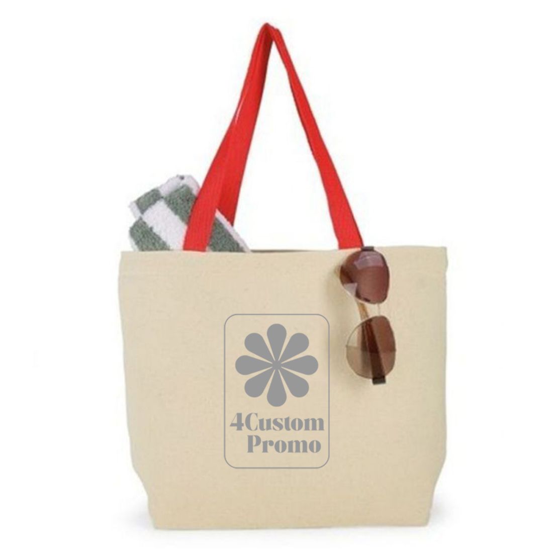 Custom Cotton Canvas Tote - 15.5