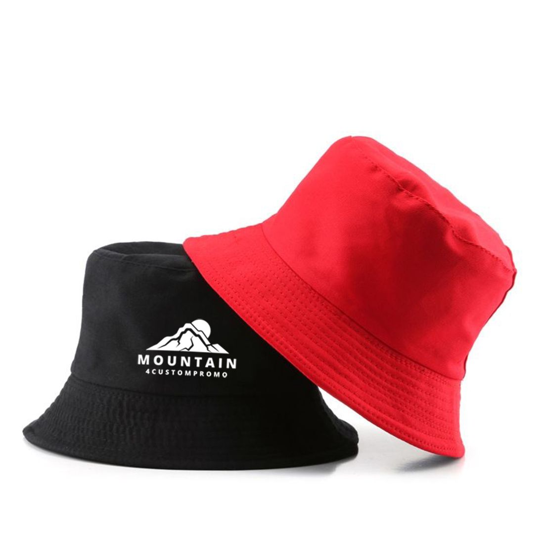Custom Cotton Reversible Bucket Hat in Two Colors