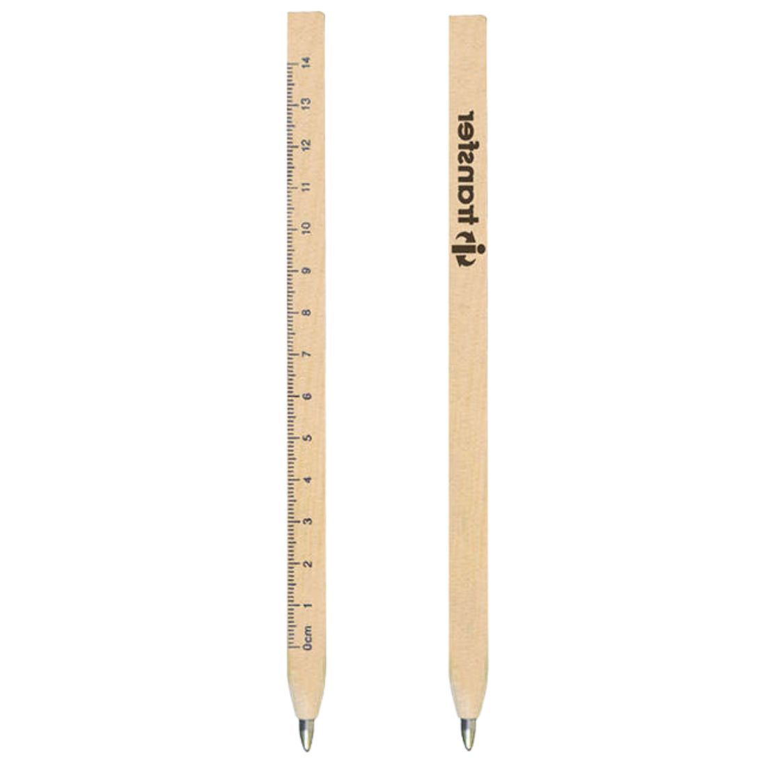 Custom Square Wood Ballpoint with Ruler