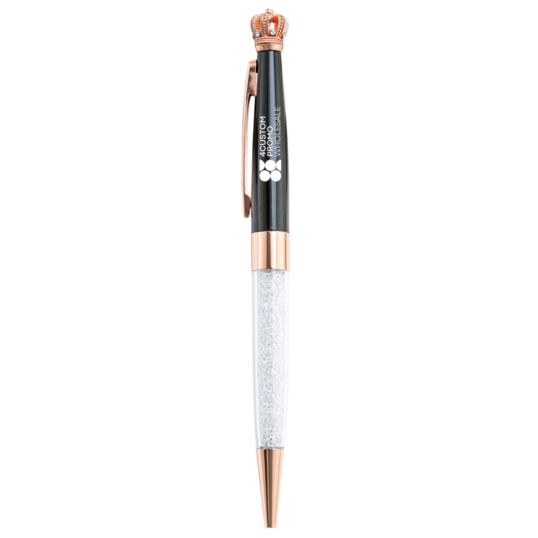 Custom Crown Top Metal Pen with Bling Crystal