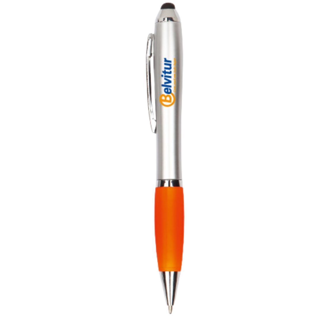 Custom Curvy Stylus Pen with Rubber Grip