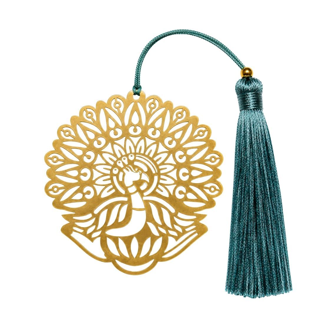 Custom Cutout Brass Bookmark with Tassel