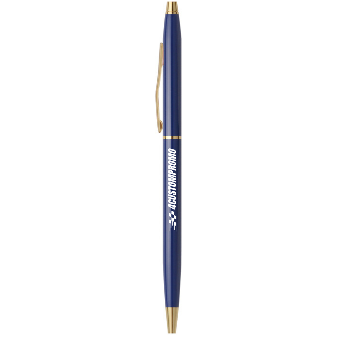 Custom Deluxe Metal Twist Pen with Gold Accents
