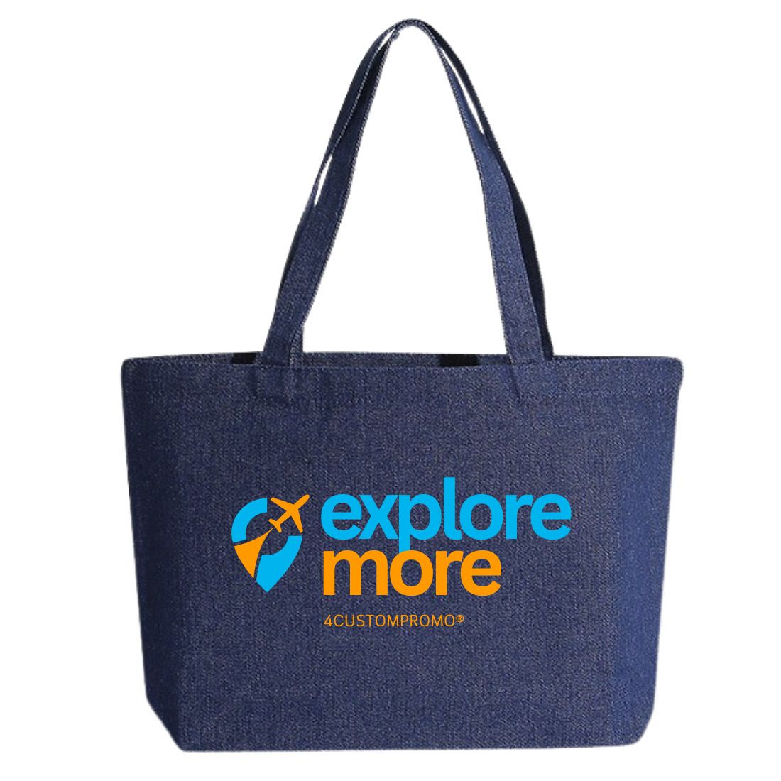 Custom Denim Tote Bag - 16