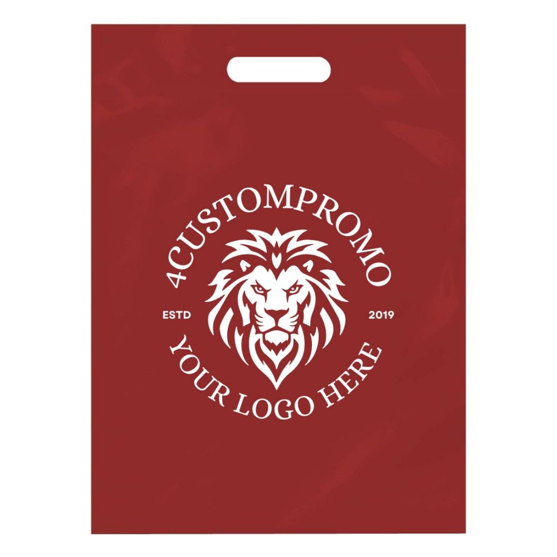 Custom Die Cut Plastic Merchandise Grab Bag - 19.5