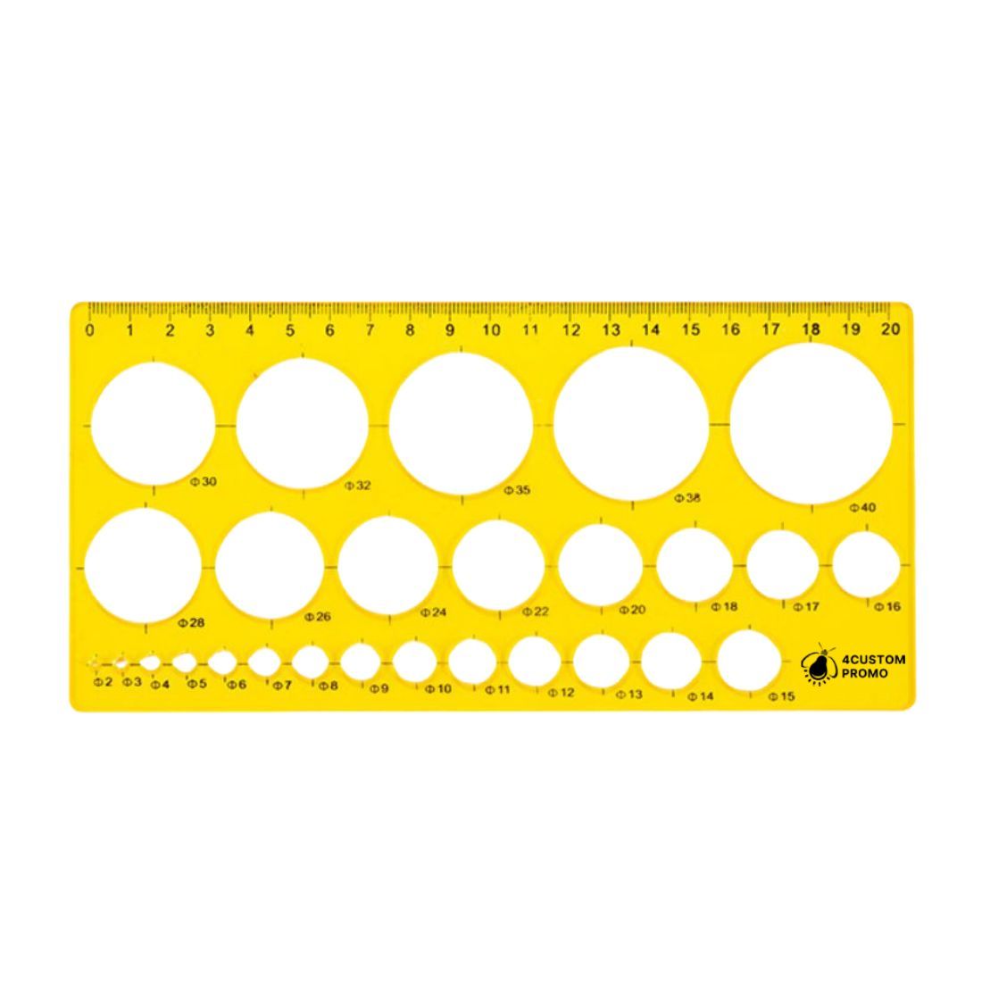 Custom DIY Circle Drawing Template Ruler
