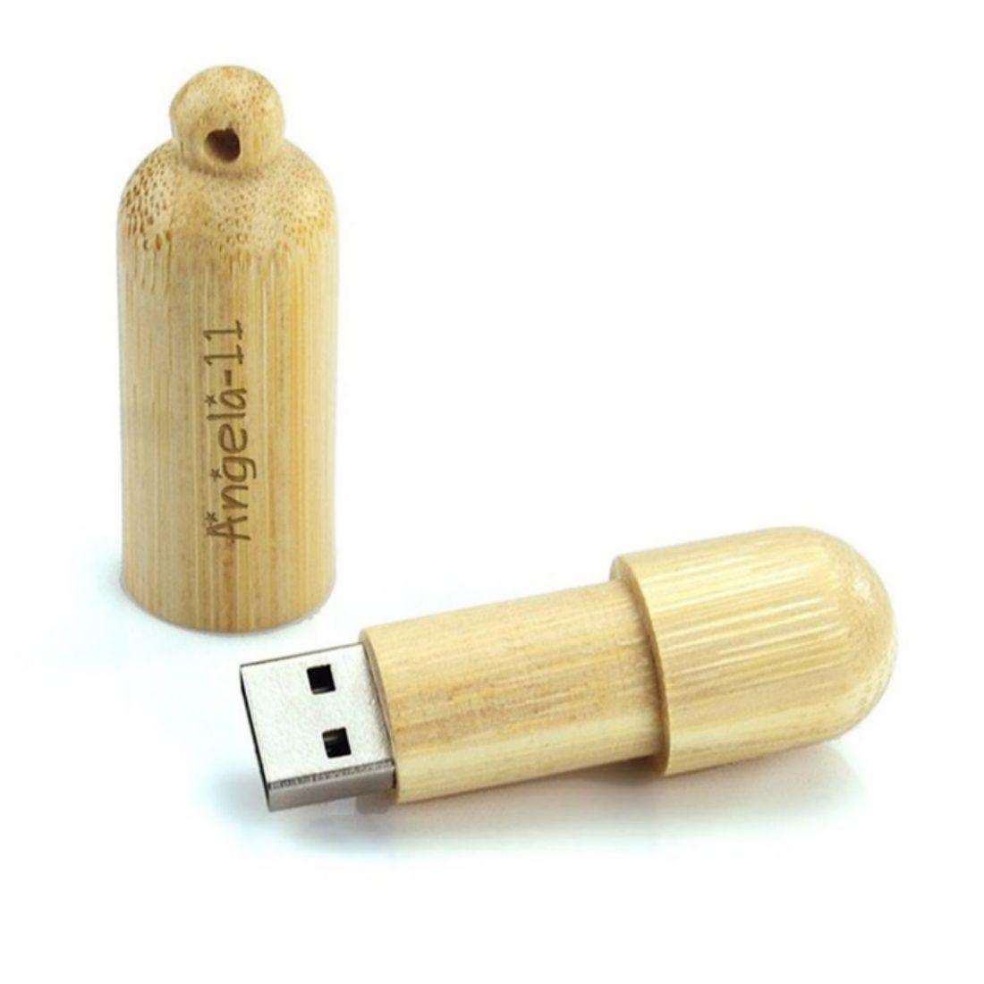 Custom Eco Bamboo Capsule USB Drive