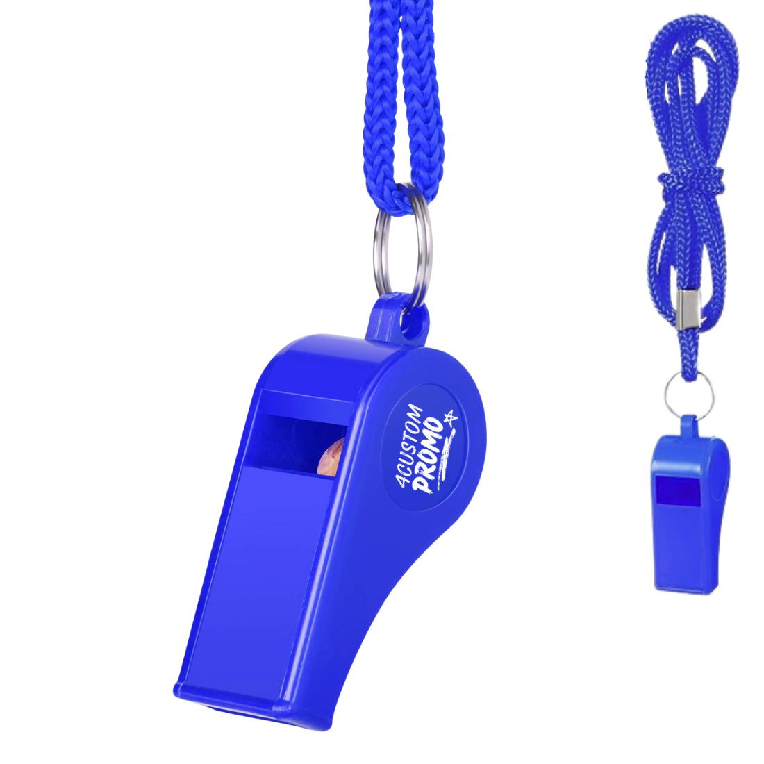 Custom Economy Plastic Whistle with Lanyard