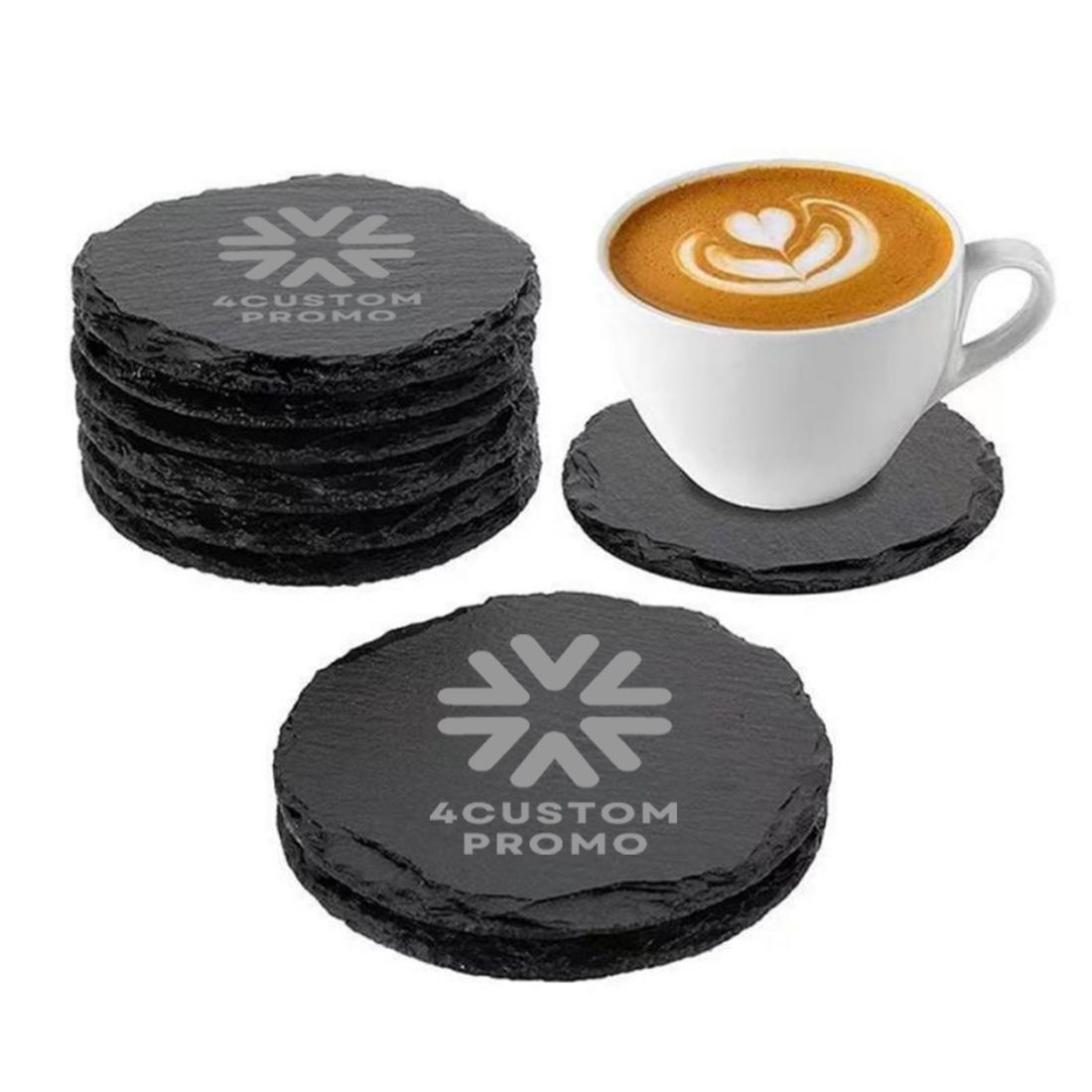 Custom Engraved Natural Slate Coaster