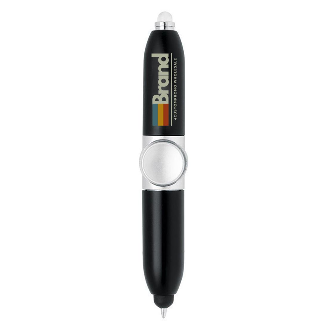 Custom Fidget Spinner Pen with Stylus & Led Light