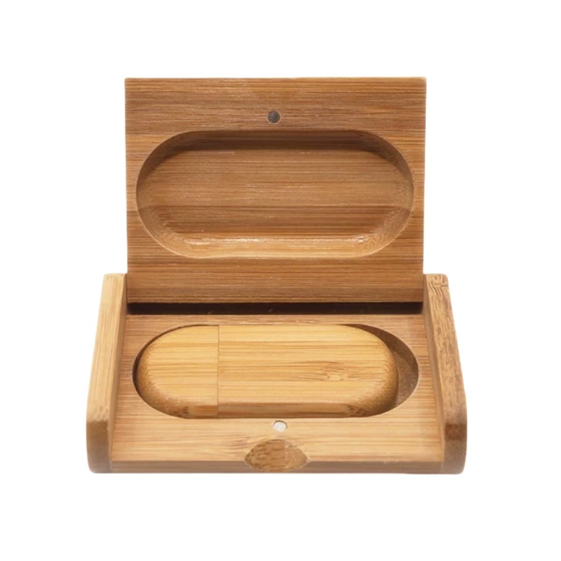 Custom Flip Wooden USB Drive Box