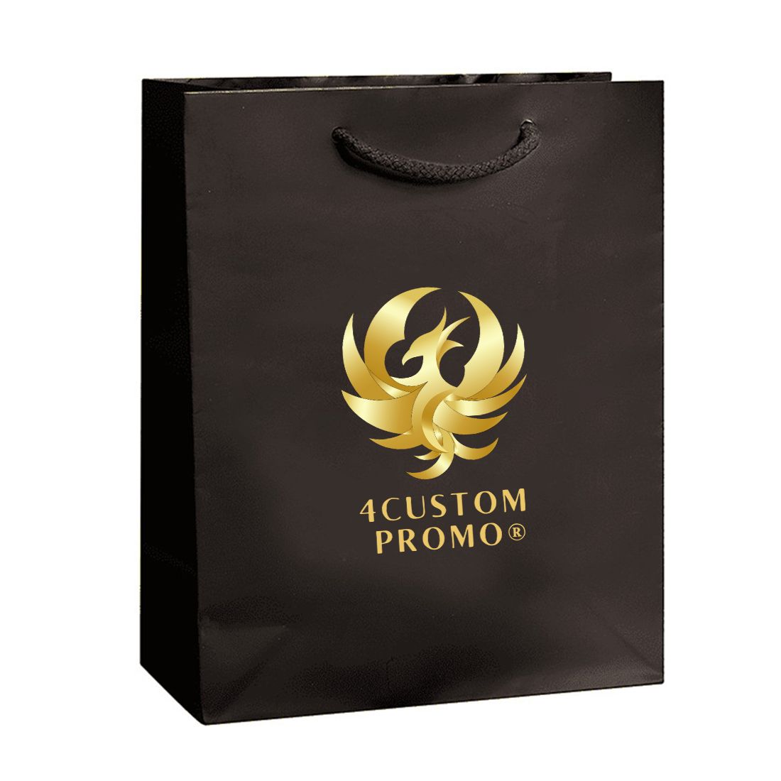 Custom Foil Stamp Glossy Paper Euro Tote Bag - 9.5