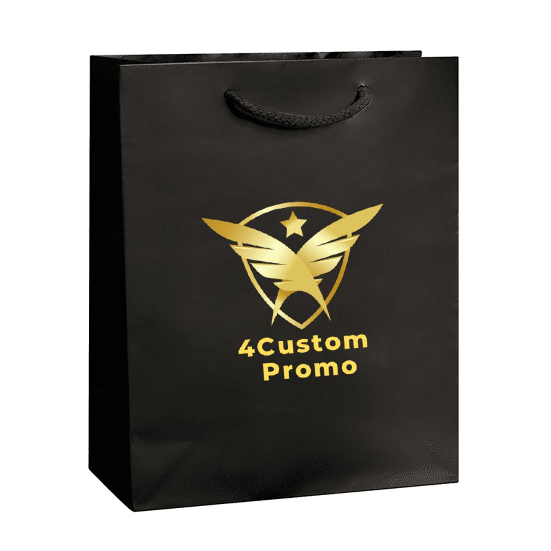 Custom Foil Stamp Matte Laminated Paper Euro Totes - 9.5