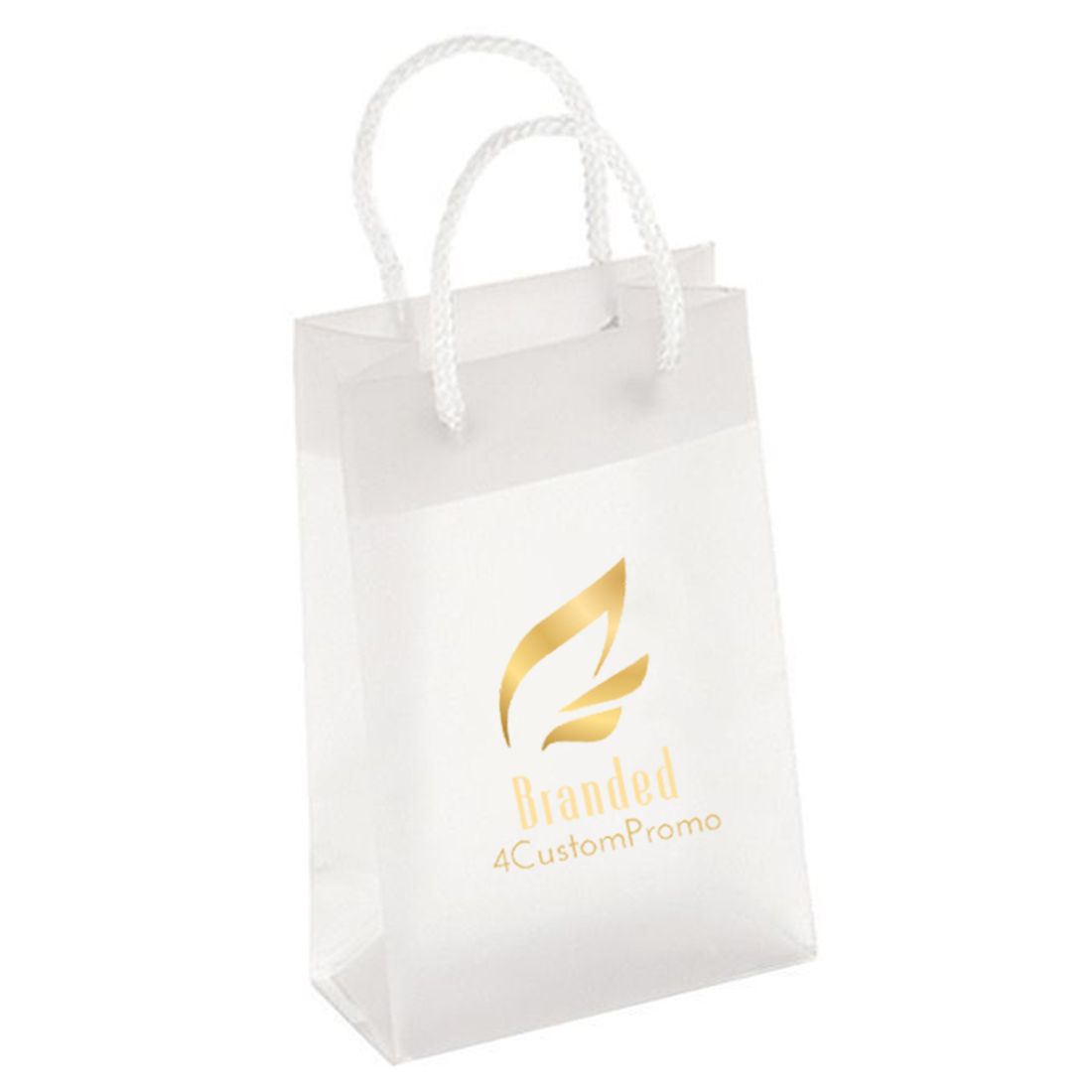 Custom Foil Stamped Frosted Plastic Euro Tote - 5