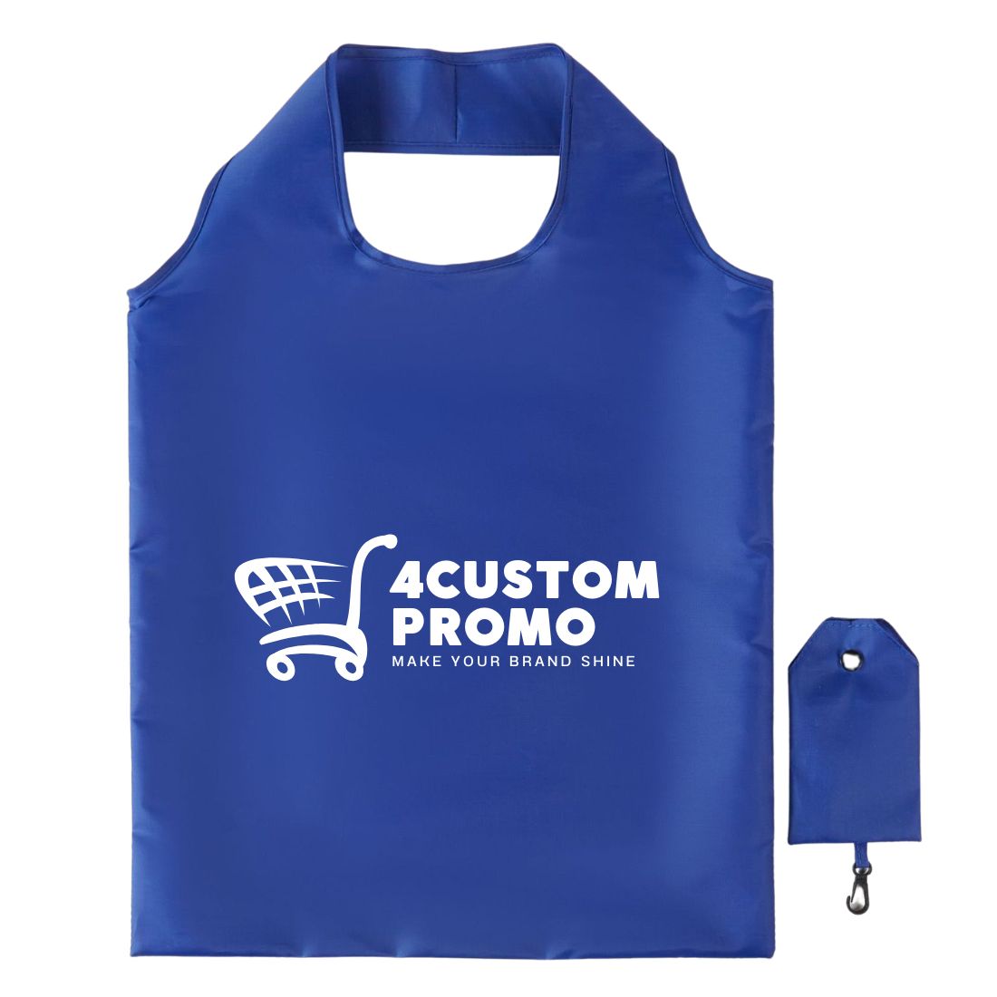 Custom Foldaway Shopper Tote Bag with Pouch