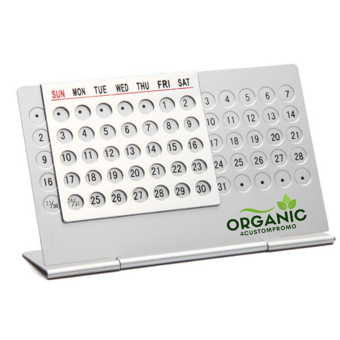 Custom Folding Aluminum Perpetual Desk Calendar