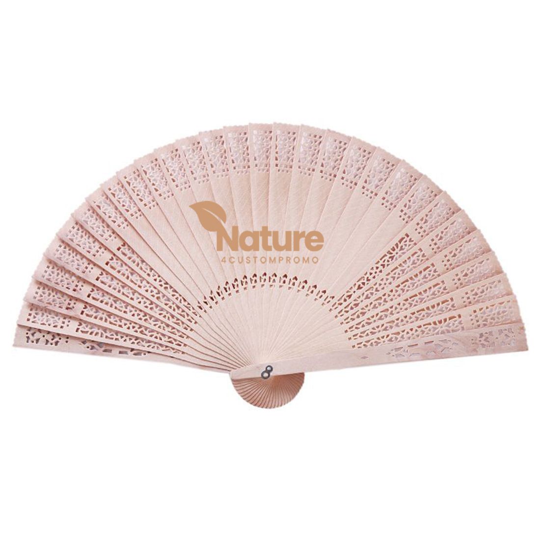 Custom Folding Wooden Hand Fan with Silk Bag