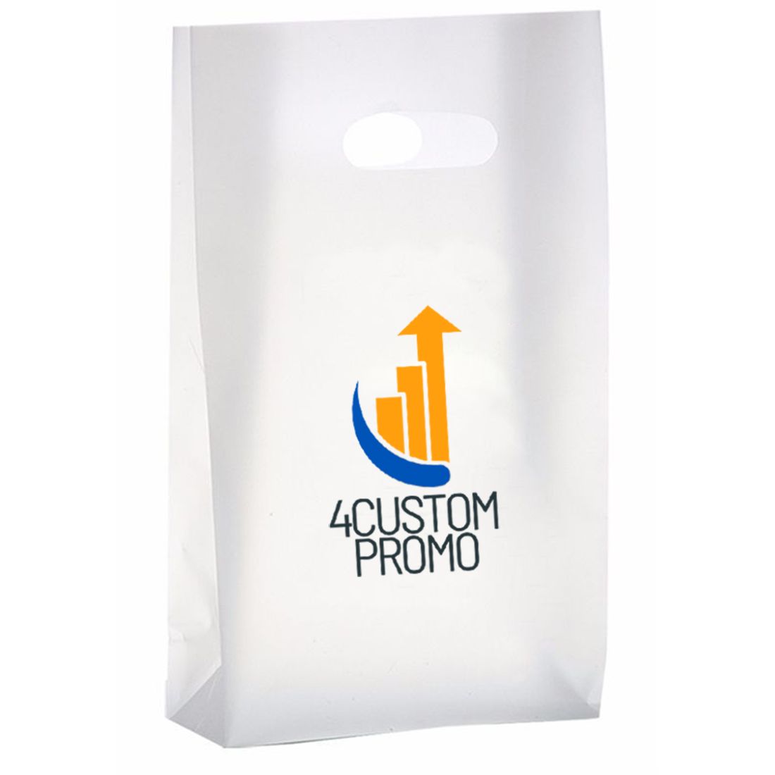 Custom Frosted Die Cut Plastic Shopping Bag - 8