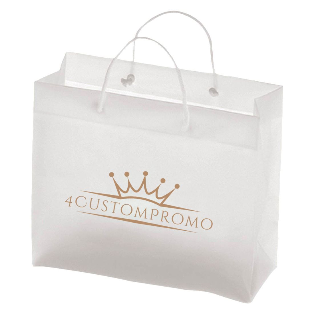 Custom Frosted Plastic Euro Tote Bag - 10