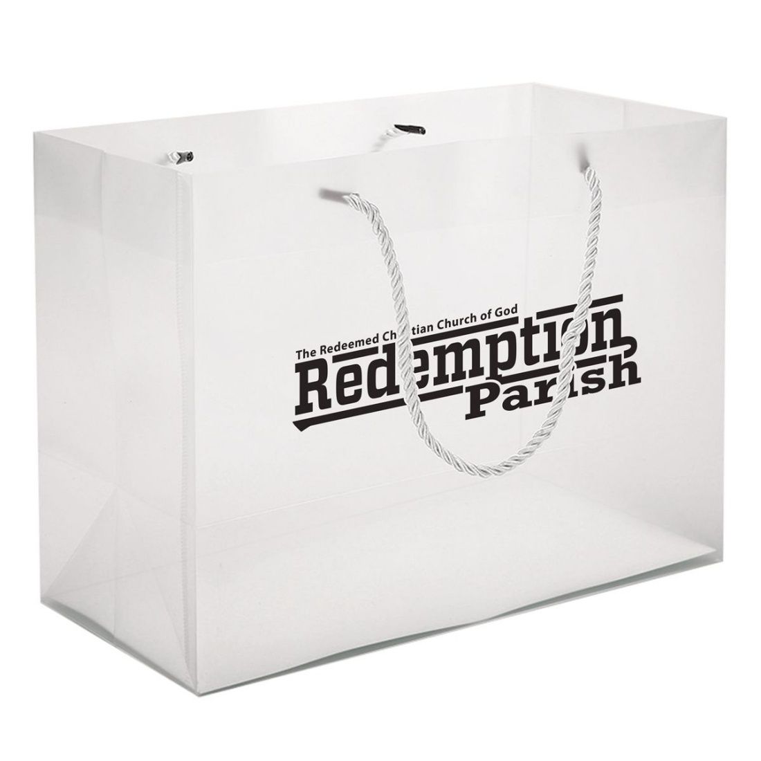 Custom Frosted Plastic Euro Tote Bag - 13