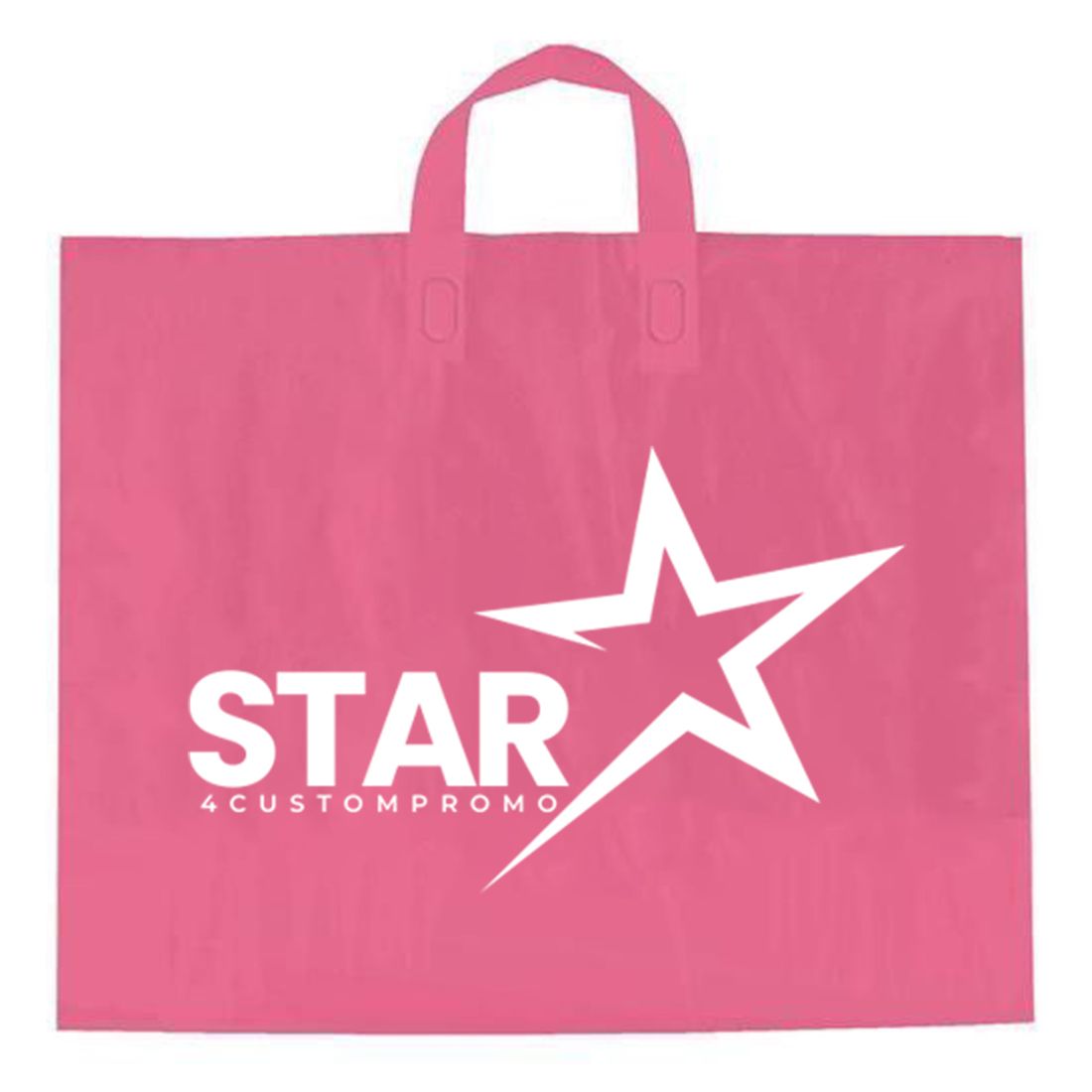 Custom Frosted Soft Loop Plastic Shopping Bag - 16