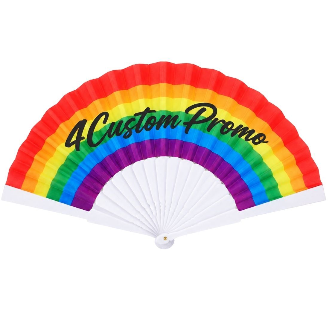 Custom Full Color Folding Hand Fan with Plastic Frame