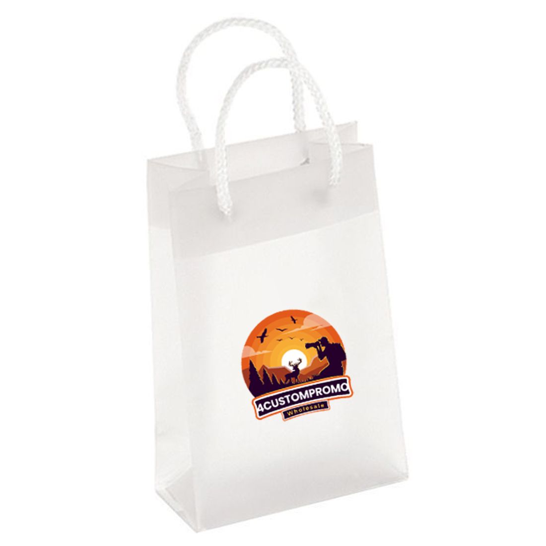 Custom Full Color Frosted Plastic Euro Tote Bag - 5