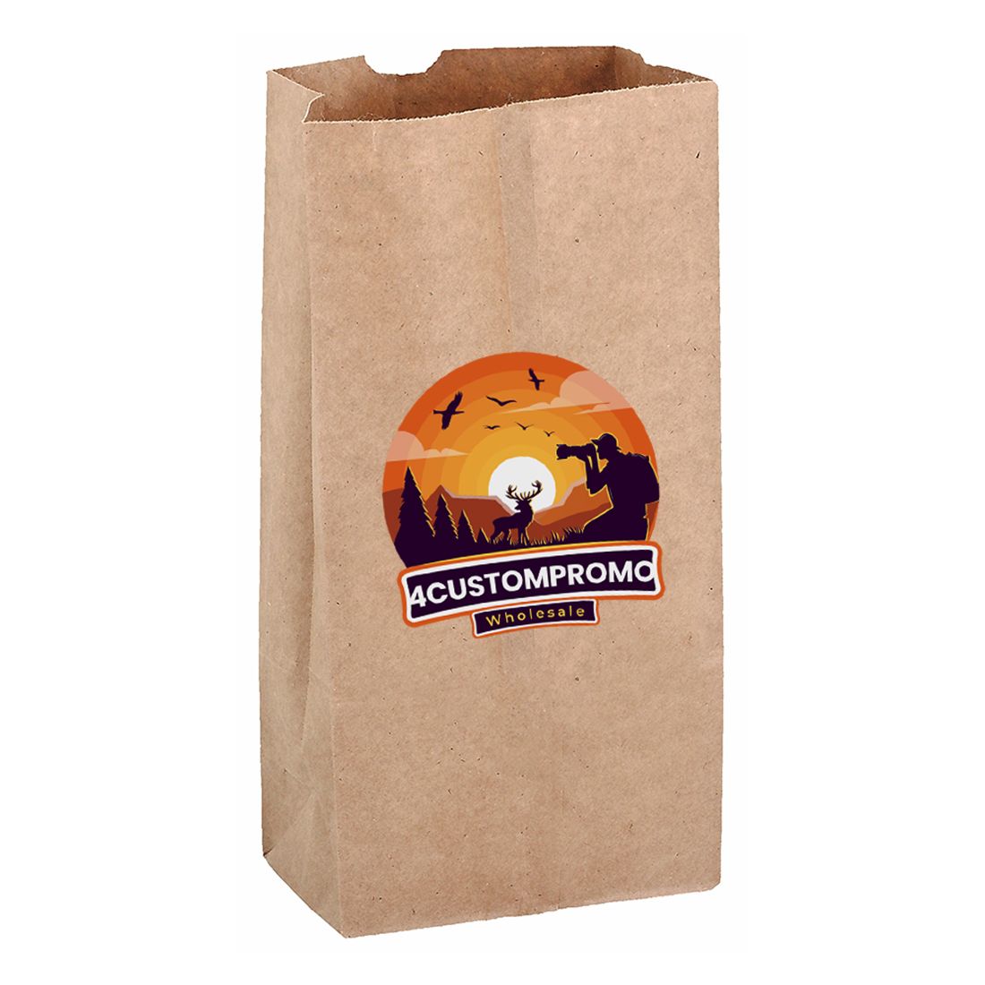 Custom Full Color Kraft Paper Popcorn Bag - 8