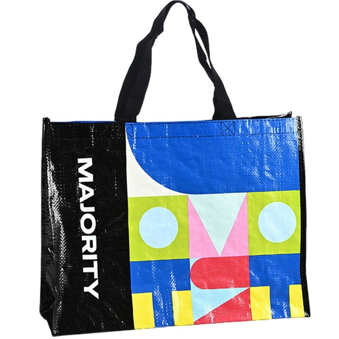 Custom Full Color Laminated PP Woven Tote Bag - 15.7