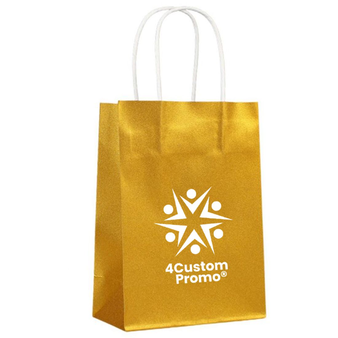 Custom Glitter Kraft Paper Gift Bag - 6