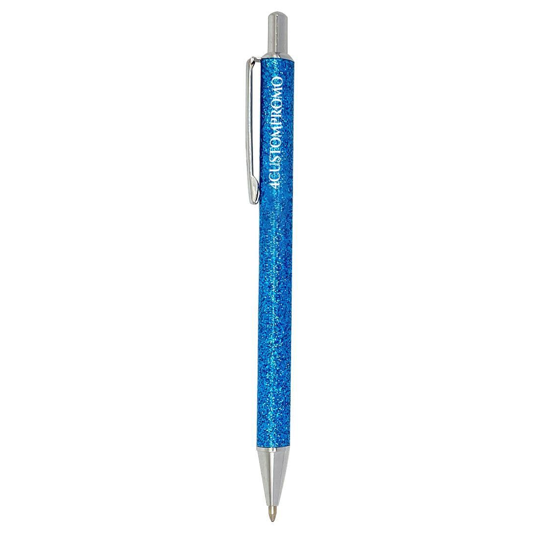 Custom Glitter Metal Plunger Ballpoint Pen