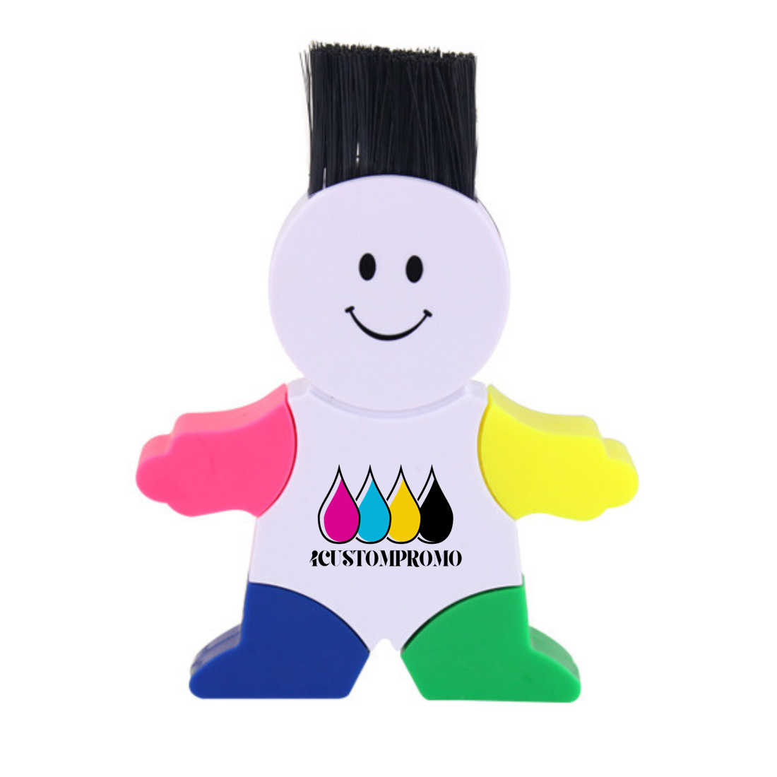 Custom Happy Man 4 Colors Highlighter with Brush