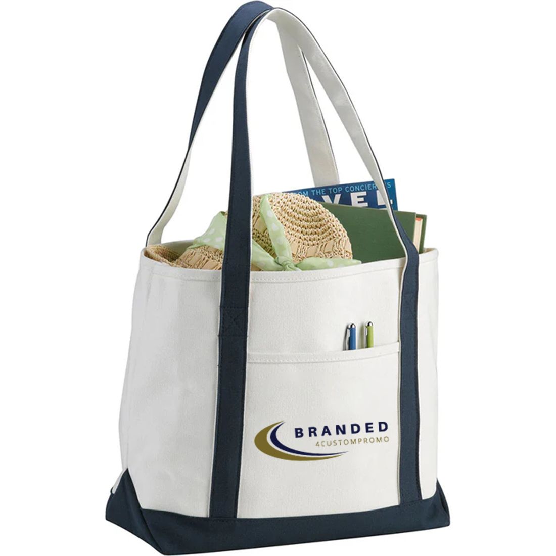 Custom Heavyweight Cotton Canvas Boat Tote - 19.75