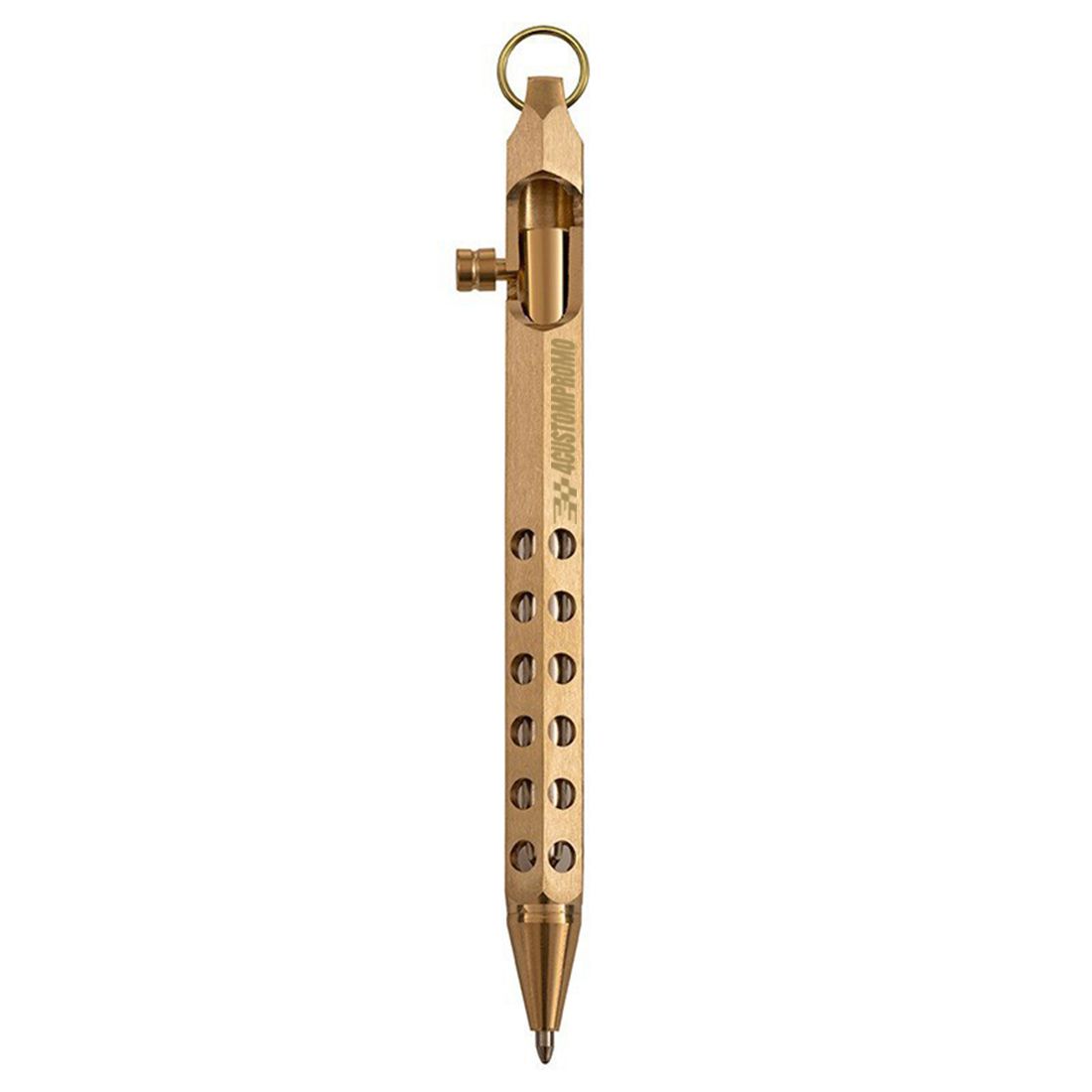Custom Hexagonal Solid Brass Bolt Action Pen