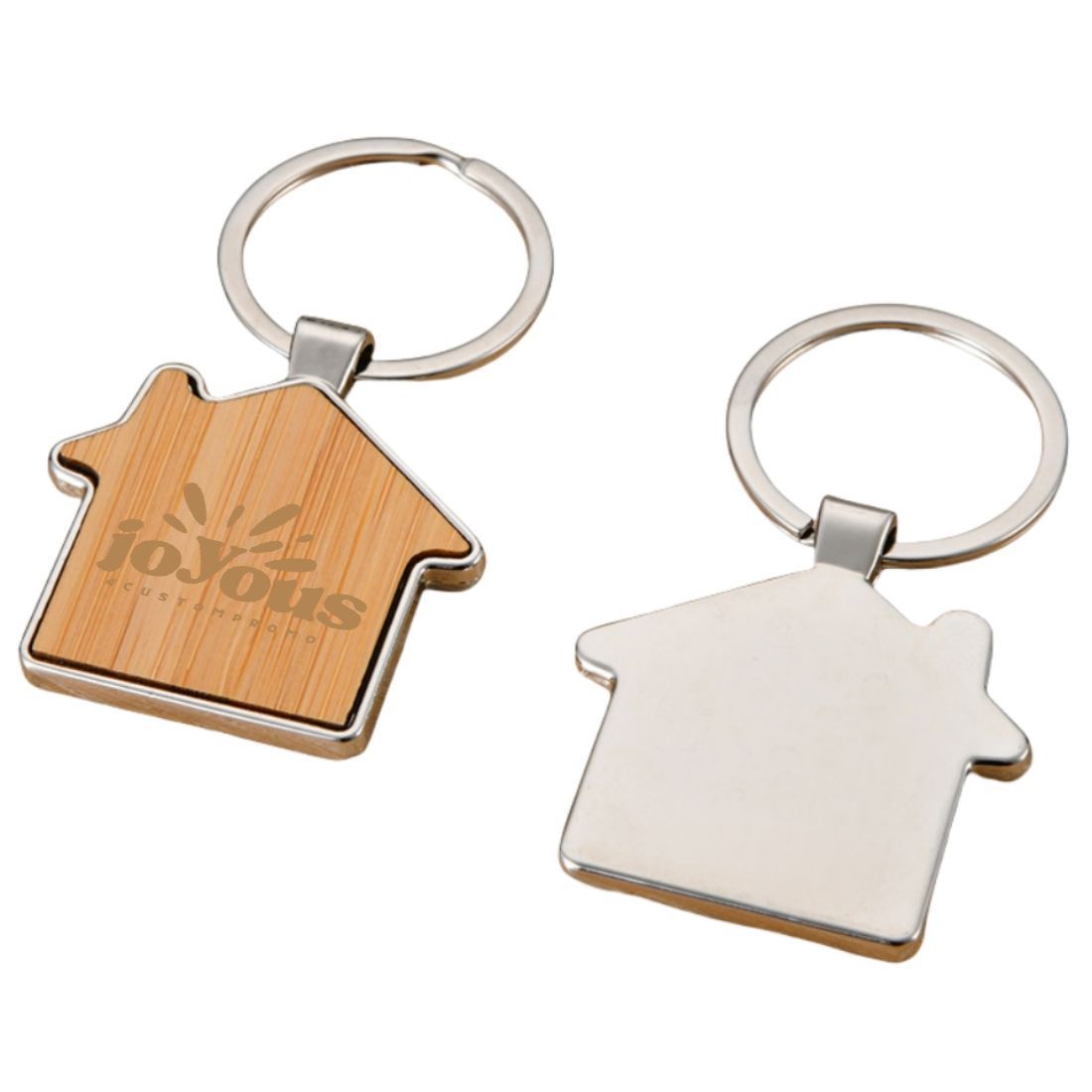 Custom House Shaped Bamboo Key Tag