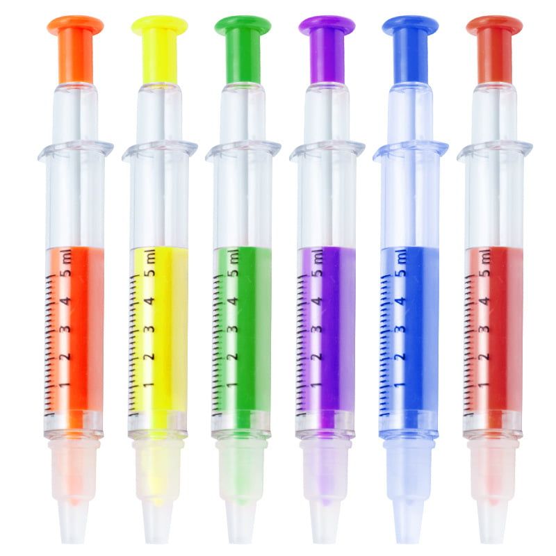 Custom Hypodermic Syringe Shaped Highlighter