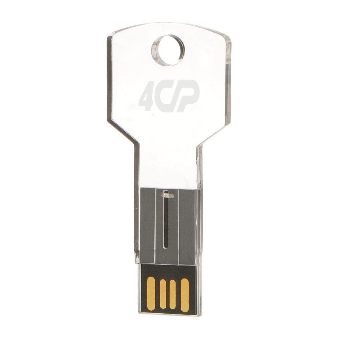 Custom Key Shaped Clear Crystal USB Flash Drive