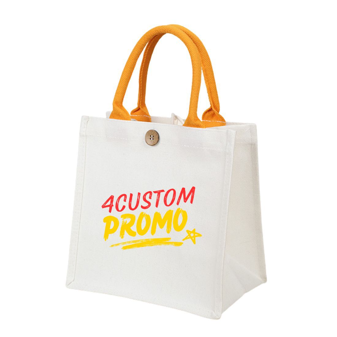 Custom Laminated Canvas Tote with Color Handles - 10