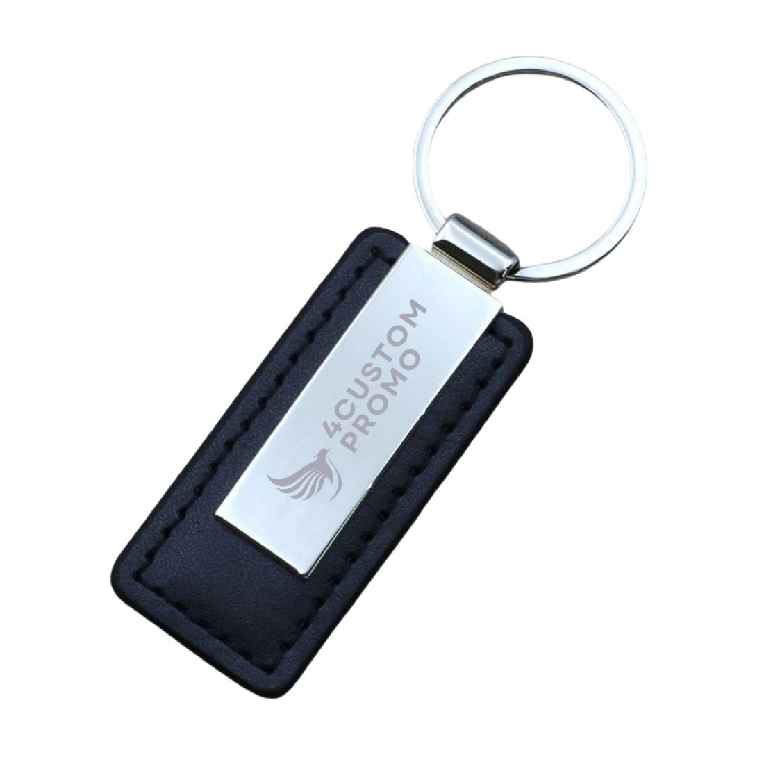 Custom Laser Engraved Leatherette Keychain