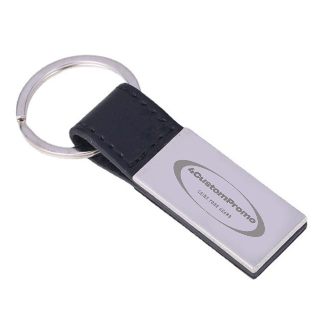 Custom Laser Engraved PU Leather Keychain