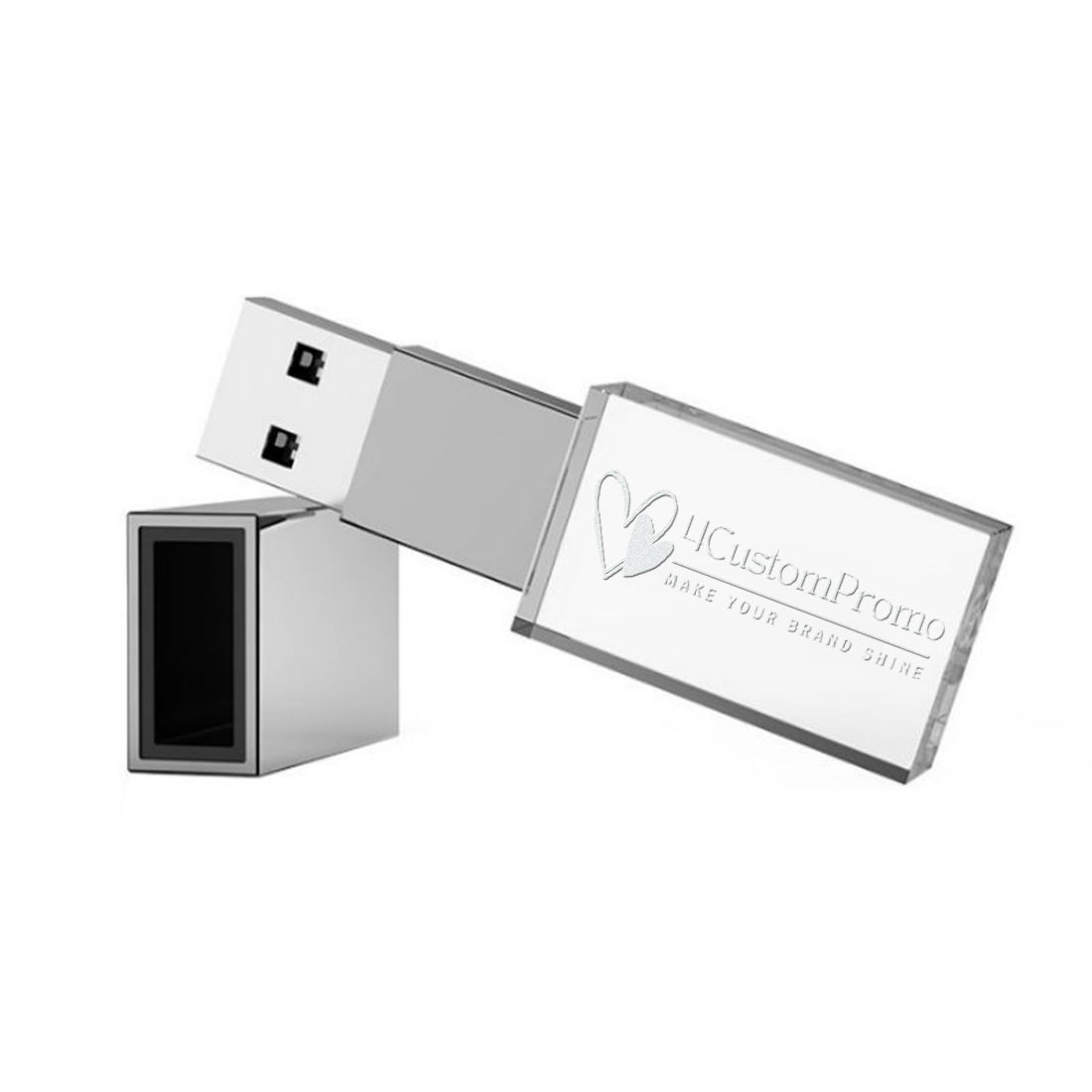 Custom LED Light Crystal USB Flash Drive