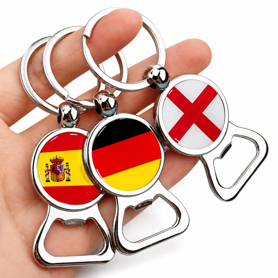 Custom Zinc Alloy Bottle Opener with Keyring