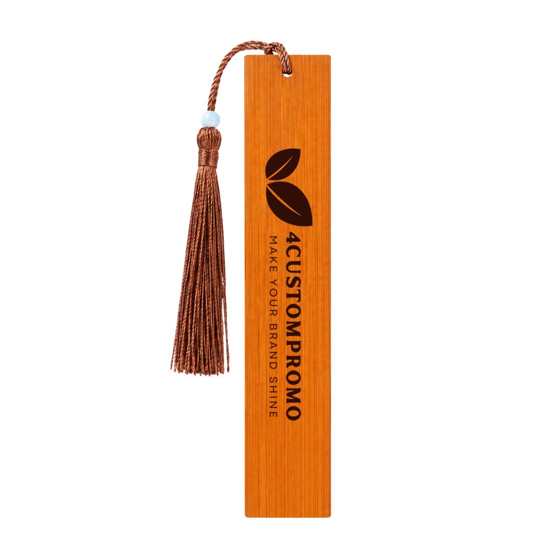 Custom Engraved Bamboo Bookmark with Tassel