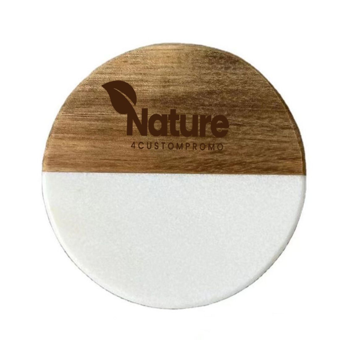 Custom Marble & Wood Coaster