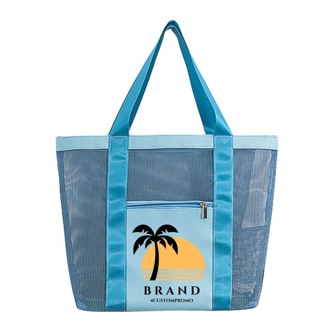 Custom Mesh Beach Tote Bag - 13