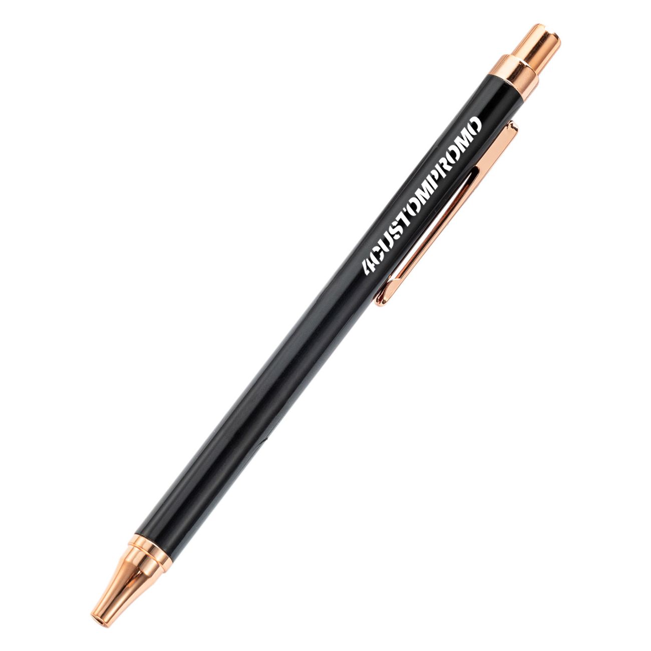 Custom Metal Ballpoint Pen with Gold Accent