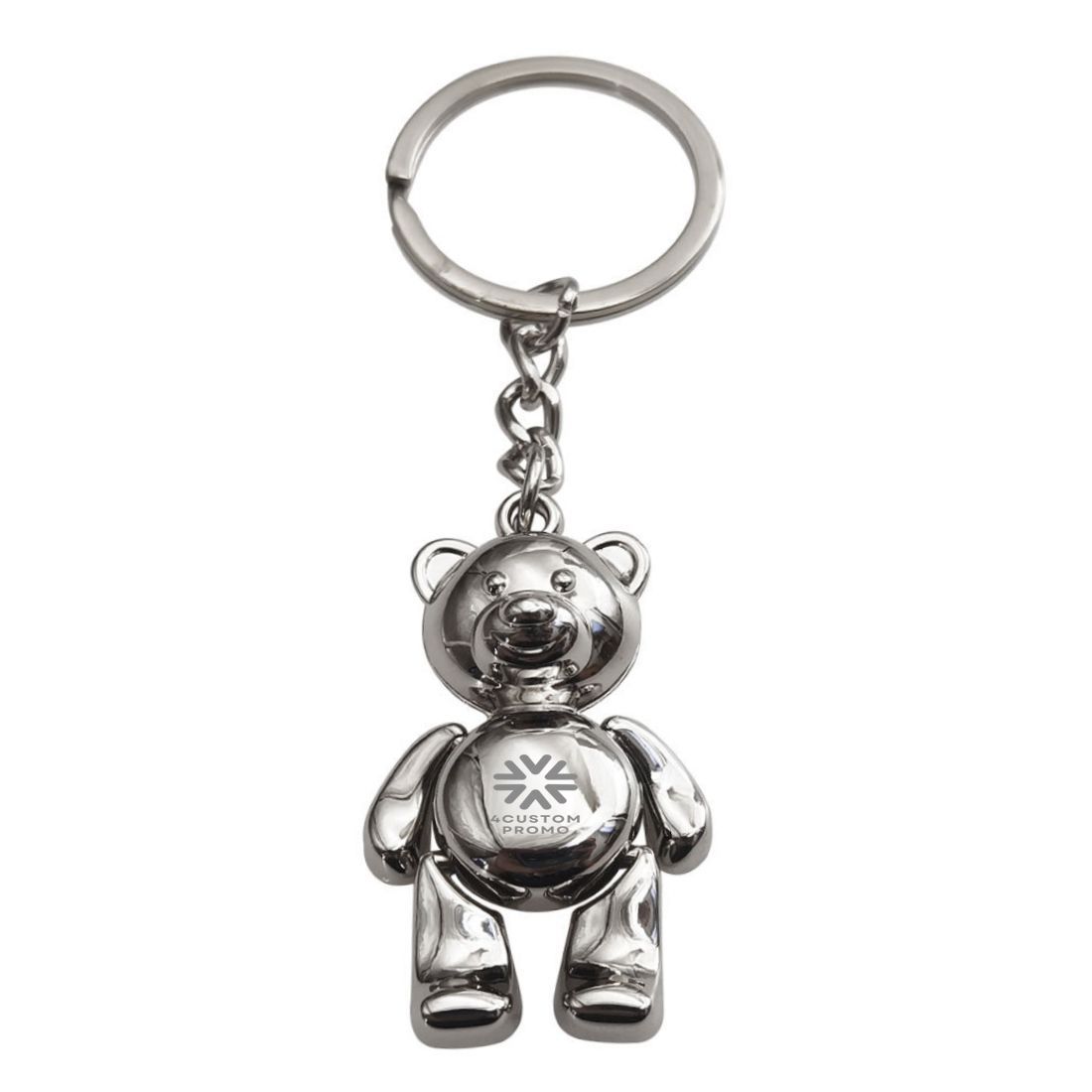 Custom Metal Bear Keychain with Movable Arms and Legs