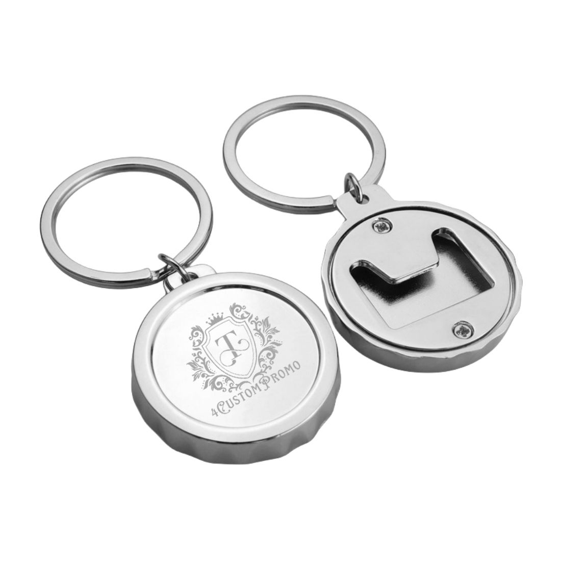 Custom Metal Bottle Cap Opener Keychain