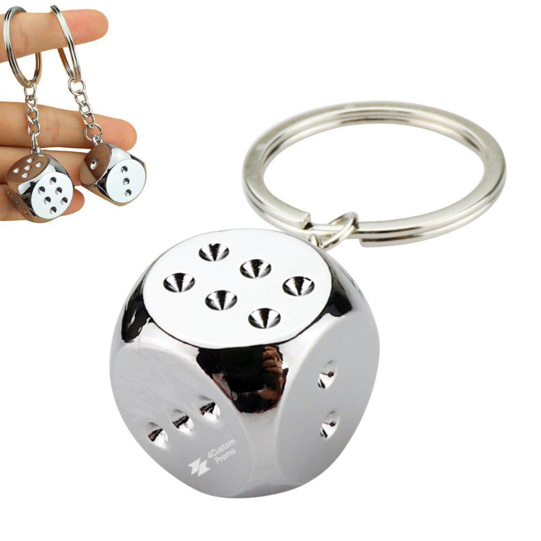 Custom Metal Dice Keychain