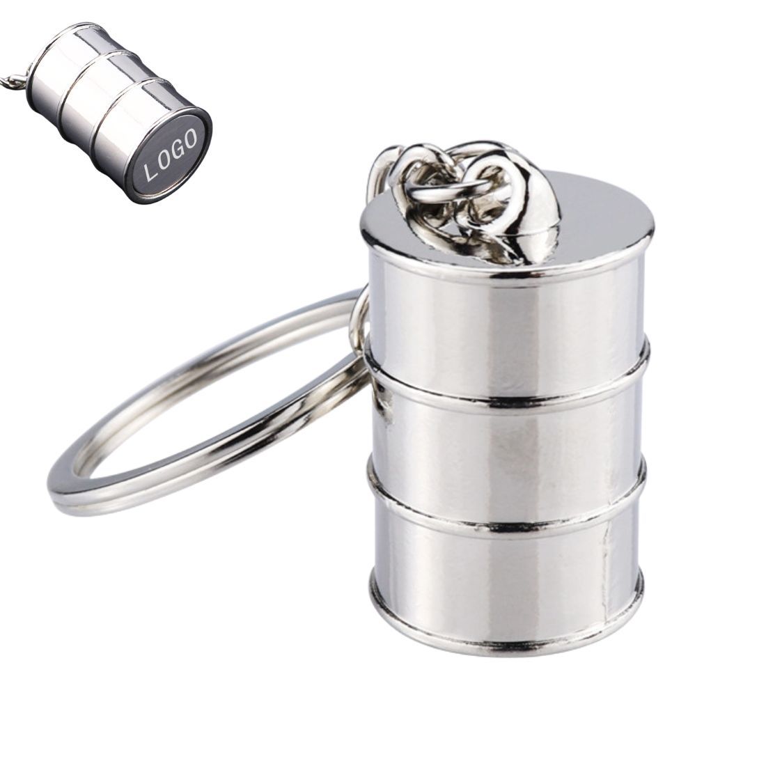 Custom Metal Oil Barrel Keychain